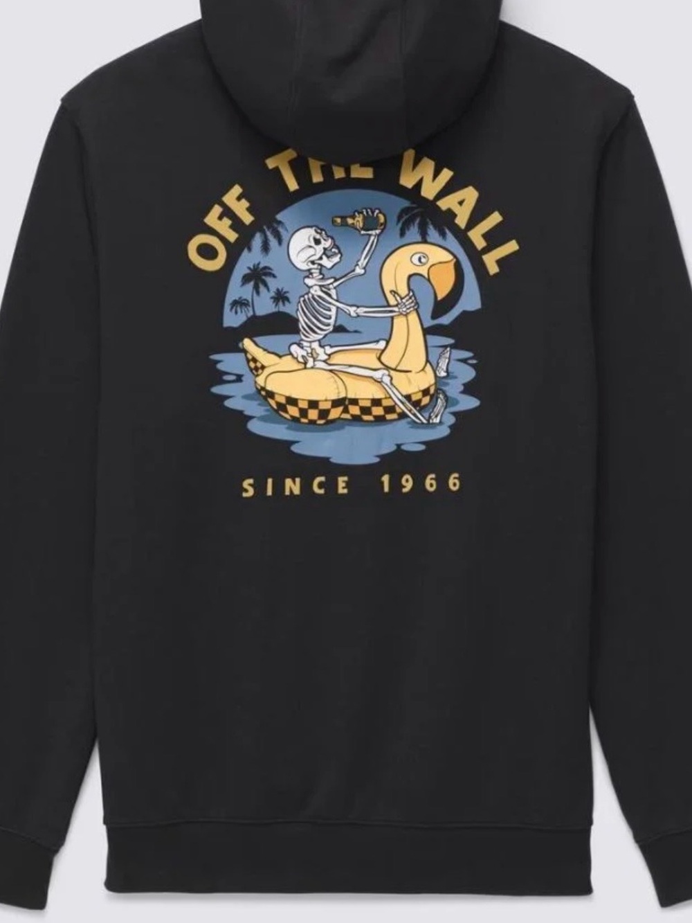Vans STAY COOL SKULL/BEER FLOAT Men's Pullover Hoodie (Black) Size large